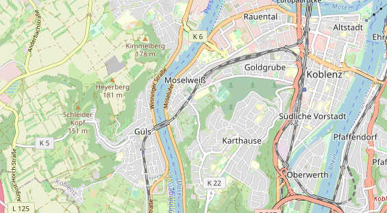 Produktionsunternehmen auf Karte